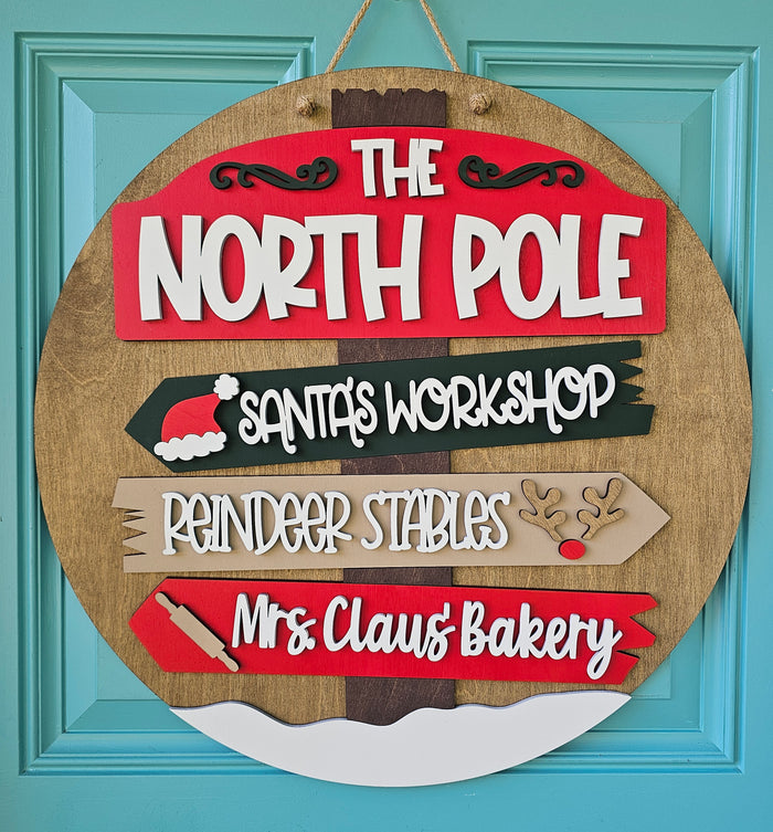 The North Pole Sign Door Hanger- wholesale