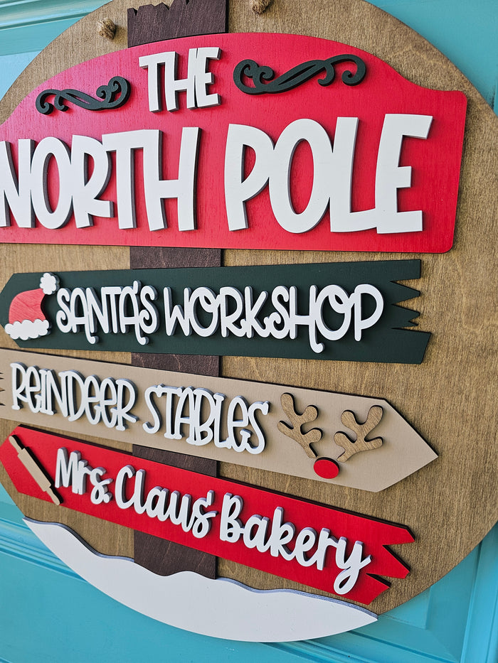 The North Pole Sign Door Hanger- wholesale