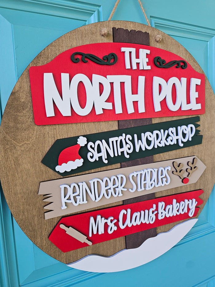 The North Pole Sign Door Hanger- wholesale
