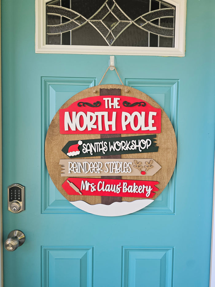 The North Pole Sign Door Hanger- wholesale