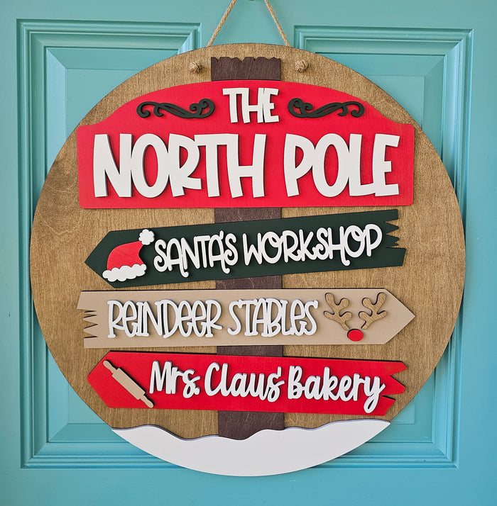 The North Pole Sign Door Hanger- wholesale