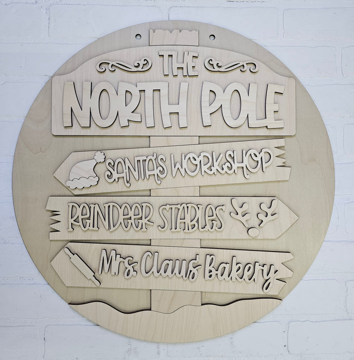 The North Pole Sign Door Hanger- wholesale