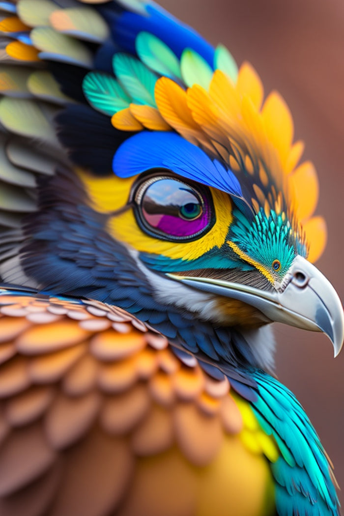 Tropical Dream Bird Purple Eyes