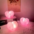 Unique 3D Heart-Shaped Night Light - Romantic Valentine's Day Gift & DIY Table Decor, White & Pink