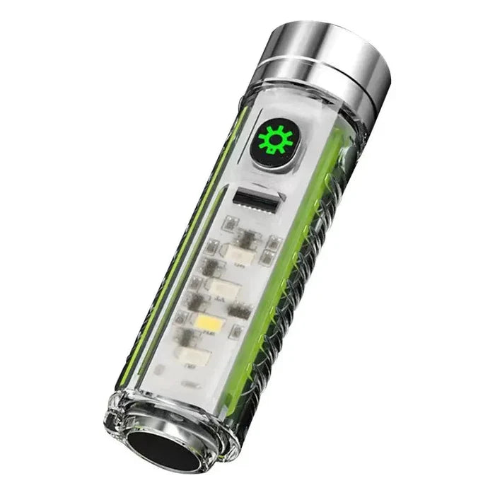 USB C Rechargeable LED MINI Keychain Flashlight with Magnet for Camping and Emergencies
