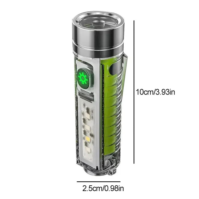 USB C Rechargeable LED MINI Keychain Flashlight with Magnet for Camping and Emergencies