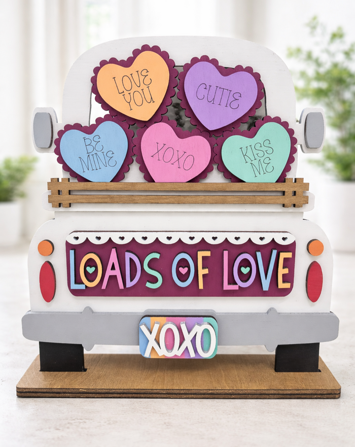 Valentine Conversation Heart Truck Inserts
