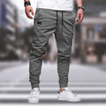 Versatile men's cargo pants – relaxed fit, durable polyester, for casual outings 0