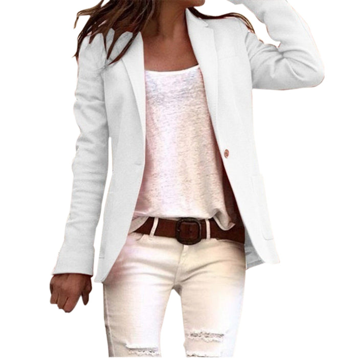 Versatile women's black blazer – long-sleeve tailored design, premium fabric, for office and formal occasions 0