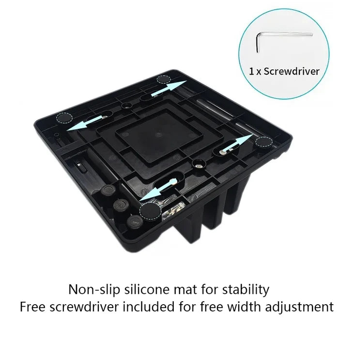 Vertical Laptop Stand with Adjustable Width - Space-Saving Computer Accessories for Office Desks