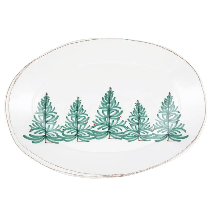 Vietri Lastra Holiday Oval Platter - Melamine