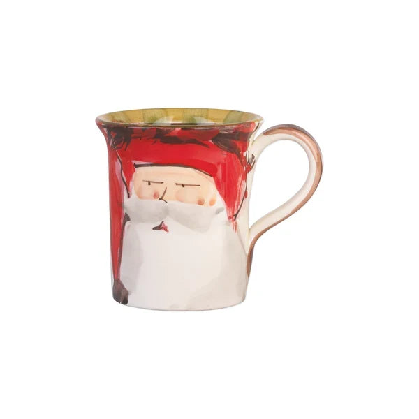 Vietri Old St. Nick Mug - Red Hat