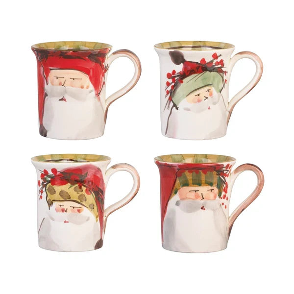 Vietri Old St. Nick Mug - Red Hat