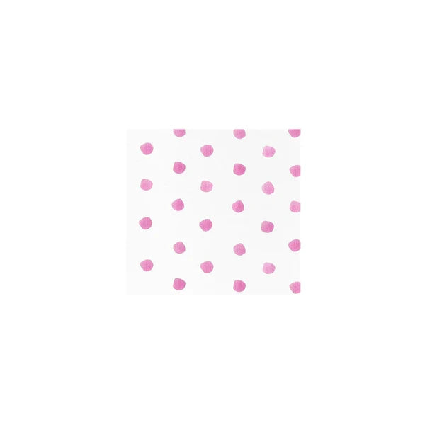 Vietri Pink Dot Paper Cocktail Napkins