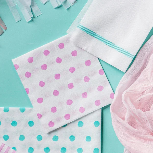 Vietri Pink Dot Paper Cocktail Napkins