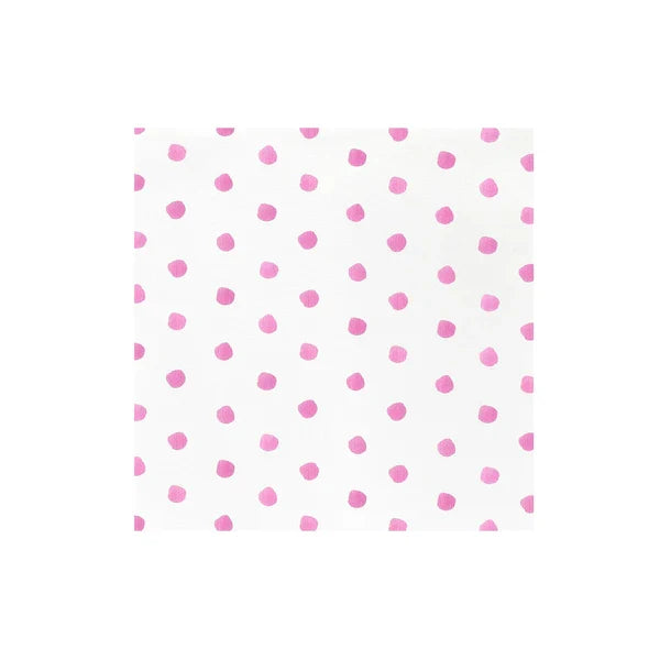 Vietri Pink Dot Paper Dinner Napkin
