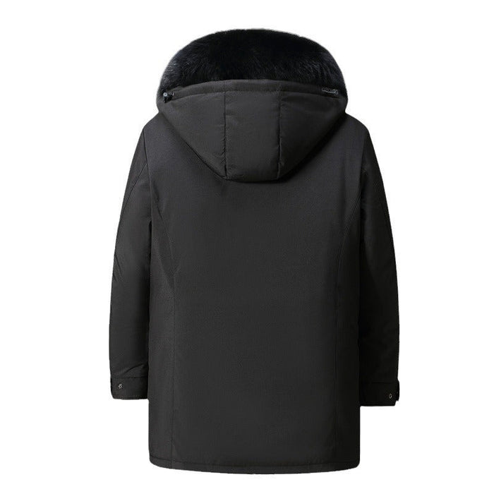 Warm Classic Men's Down Jacket - Mid Length Polyester