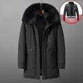 Warm Classic Men's Down Jacket - Mid Length Polyester