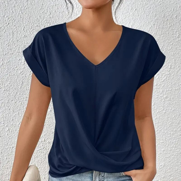 Warm & cozy women’s v-neck shirt – classic knit design, soft fabric, for versatile styling 3