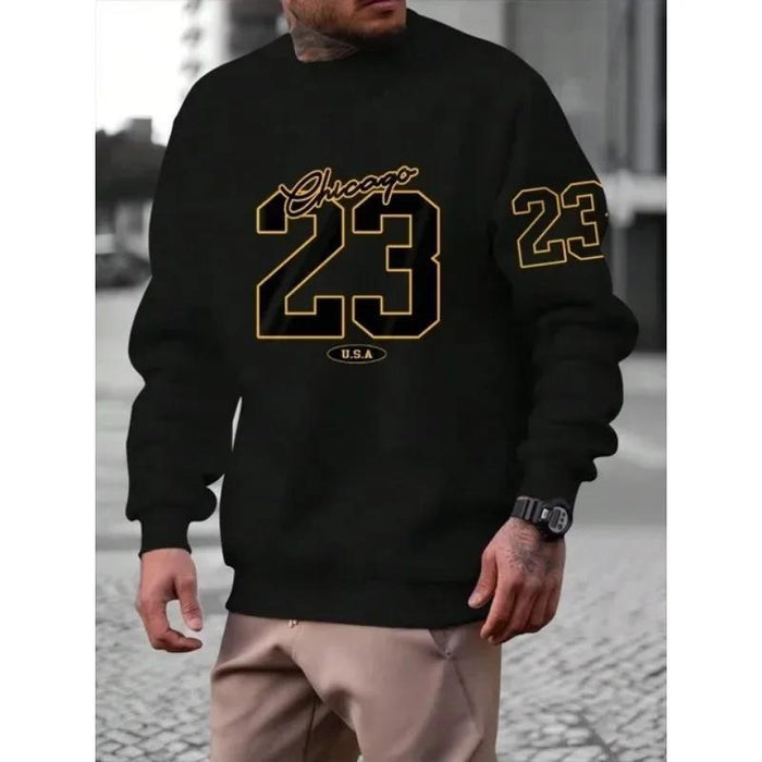 Warm Men’s Sweatshirt – Relaxed Crewneck, Fleece, Casual