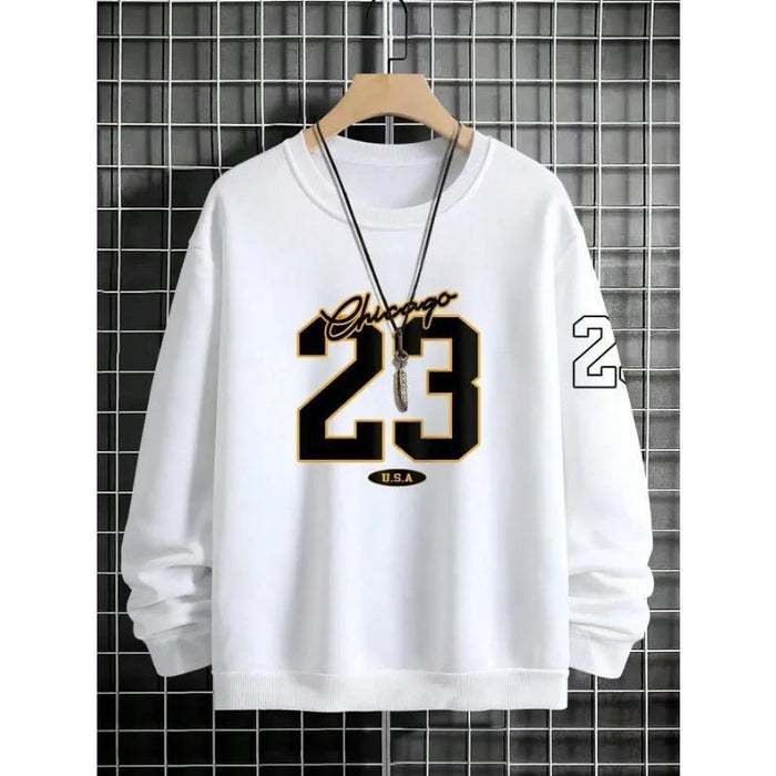 Warm Men’s Sweatshirt – Relaxed Crewneck, Fleece, Casual