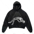 Warm Relaxed Hoodie - Cropped Pullover Polyester Streetwear