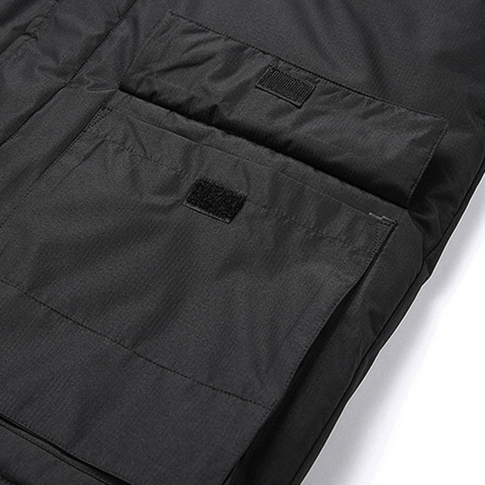 Waterproof Men's Rain Jacket - Hooded Colorblock, Packable