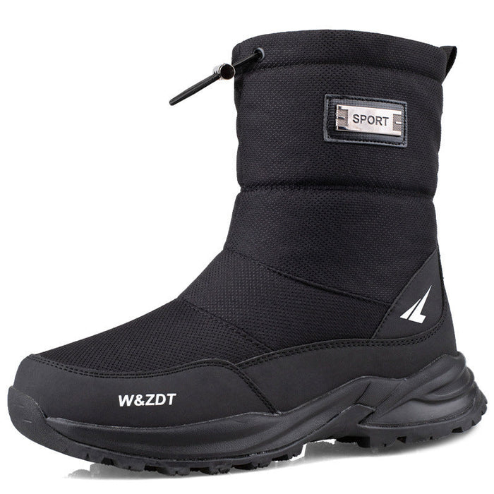 Waterproof Men's Snow Boots - Insulated Zipper, Mesh