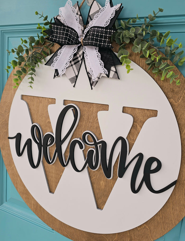 Welcome Initial Door Hanger-wholesale