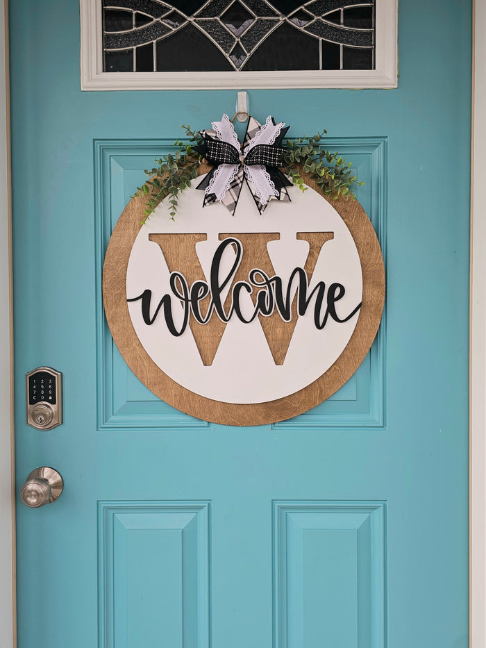 Welcome Initial Door Hanger-wholesale
