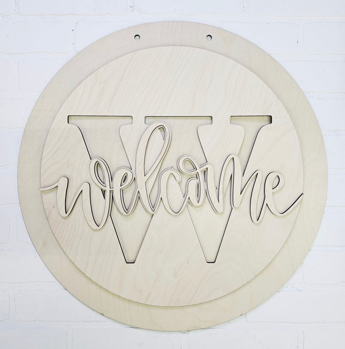 Welcome Initial Door Hanger-wholesale