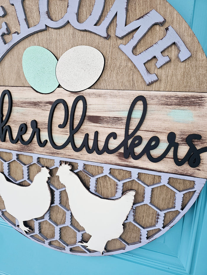 Welcome Mother Cluckers Door Hanger-wholesale