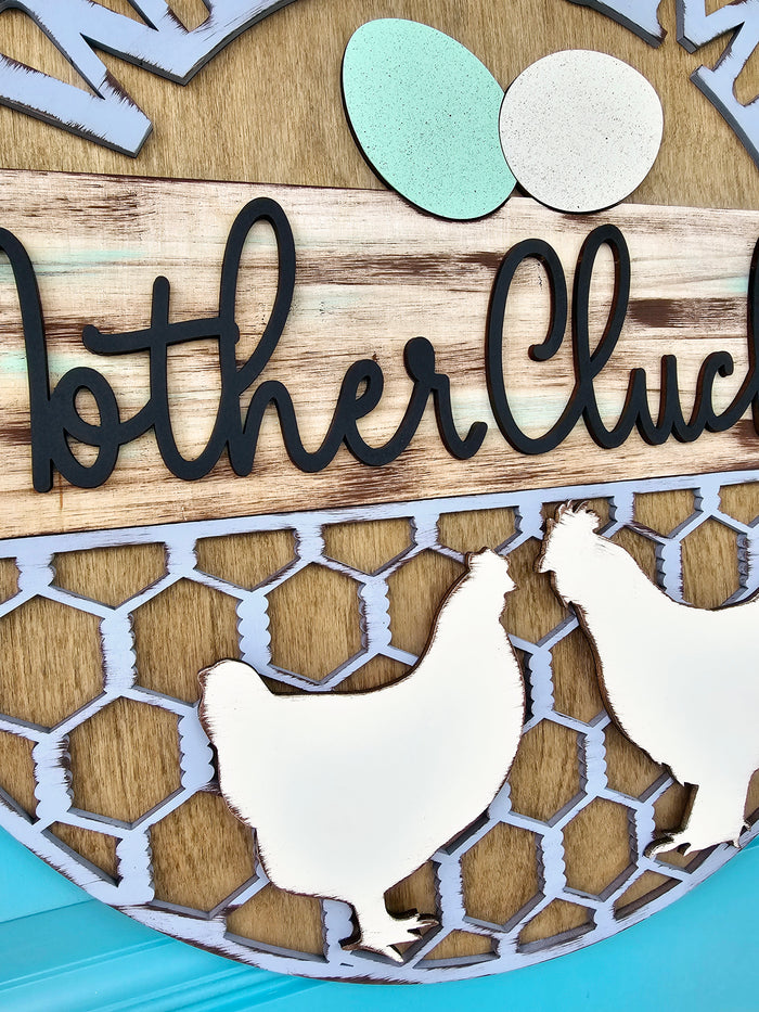 Welcome Mother Cluckers Door Hanger-wholesale