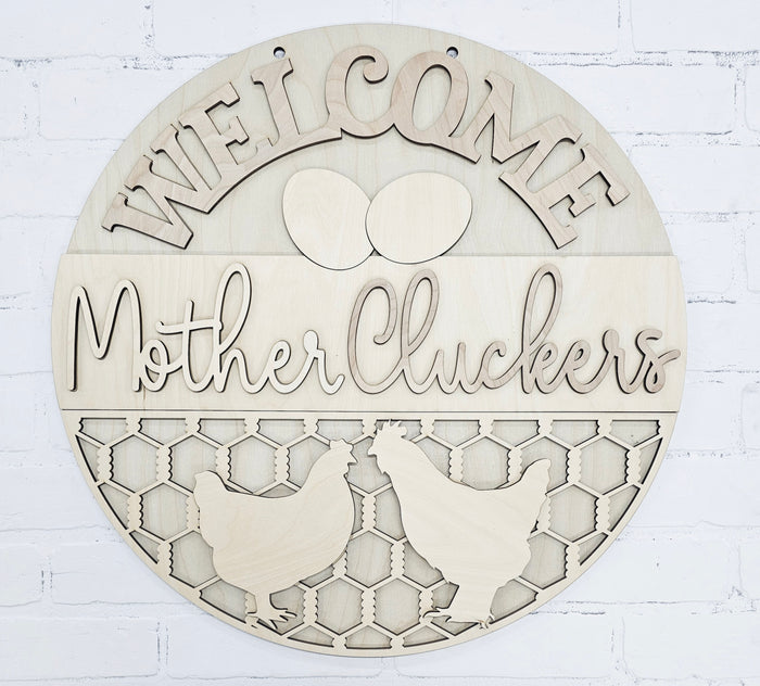 Welcome Mother Cluckers Door Hanger-wholesale