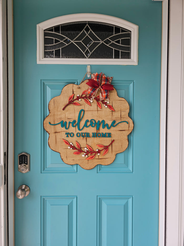 Welcome to our Home Fall Door Hanger