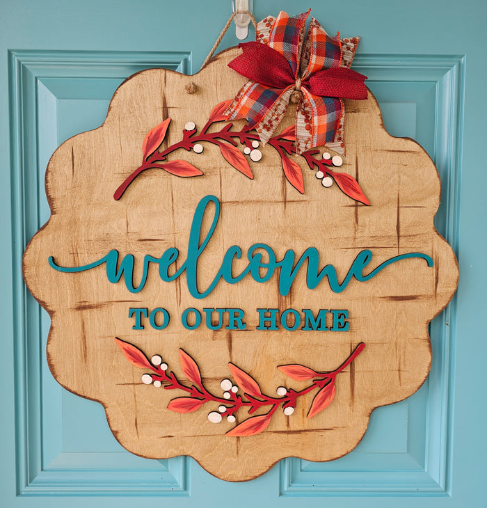 Welcome to our Home Fall Door Hanger