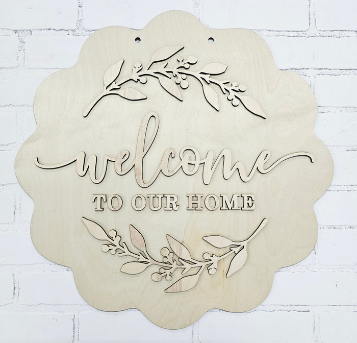 Welcome to our Home Fall Door Hanger