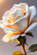 White Rose, Purple Background