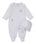 White Sweet Silver Sheep Footie & Hat