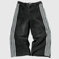 Variant image for Wide Leg Jeans with Embroidered Cross Design, Unisex Y2K Style, Comfortable Baggy Fit, Sizes S to 3XL-1