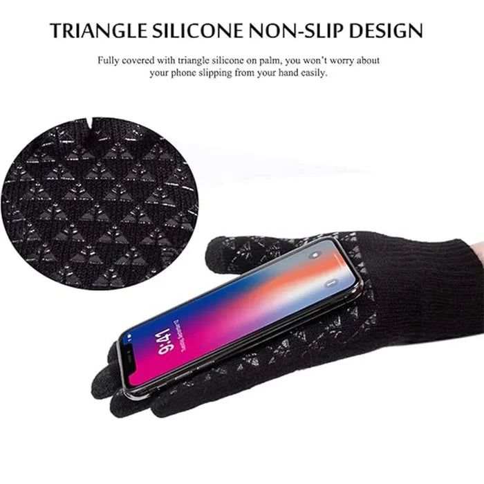 Winter Gloves Thermal Knit Touch Screen Gloves Winter Essentials 2026 Warmth For Running And Driving