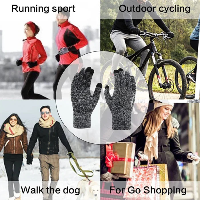 Winter Gloves Thermal Knit Touch Screen Gloves Winter Essentials 2026 Warmth For Running And Driving