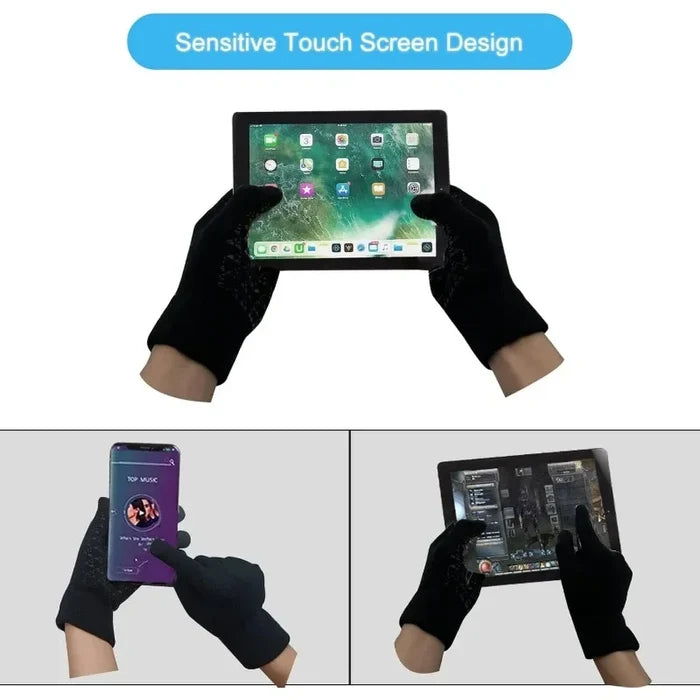 Winter Gloves Thermal Knit Touchscreen Outdoor Running Cycling Driving 2026 Winter Essentials Gift