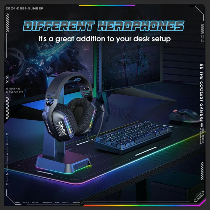 Wireless Gaming Headset Tri Mode Bluetooth Wired Immersive