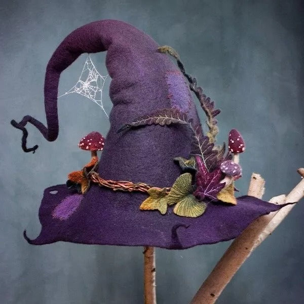 Witch Hat Felt Merino Handmade Halloween 2025 Costume