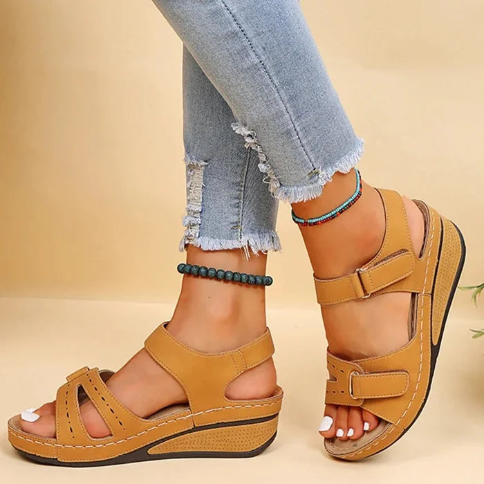 Orthopedic Comfort Sandals for Women with Gel Sole, Breathable Design, and Adjustable Velcro Fastener for Pain-Free Walking-3