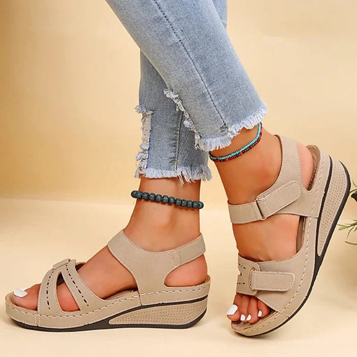 Orthopedic Comfort Sandals for Women with Gel Sole, Breathable Design, and Adjustable Velcro Fastener for Pain-Free Walking-4
