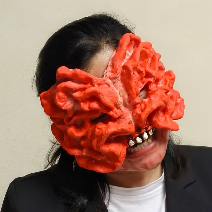 Zombie Mask Half Face Mushroom Cosplay Halloween 2025 Prop