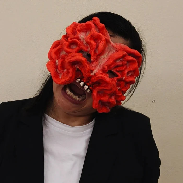 Zombie Mask Half Face Mushroom Cosplay Halloween 2025 Prop