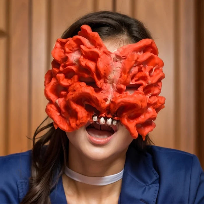 Zombie Mask Half Face Mushroom Cosplay Halloween 2025 Prop